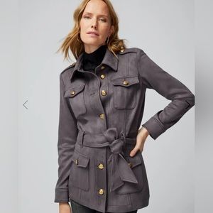 White House Black Market ultra suede jacket